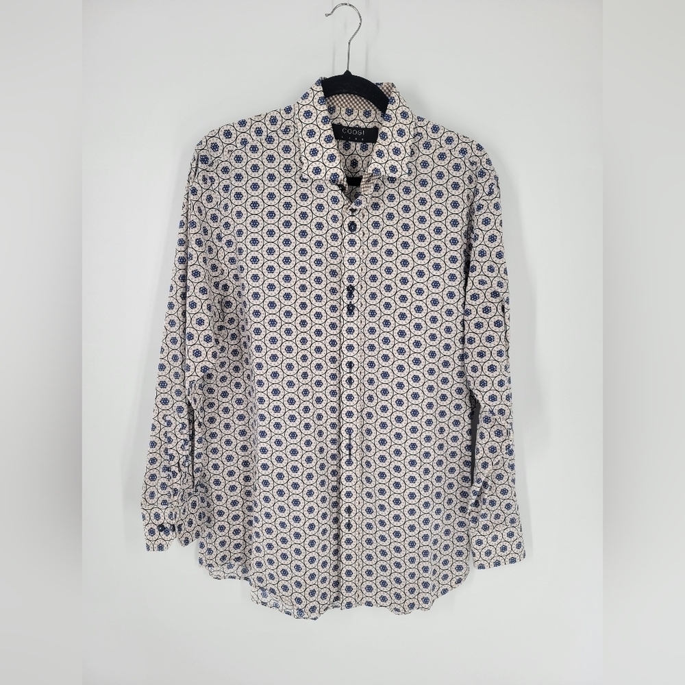 Coogi Luxe Floral Print Button‎ Down Shirt Size L